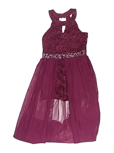 Pre-owned Speechless Kids' Dress In Burgundy