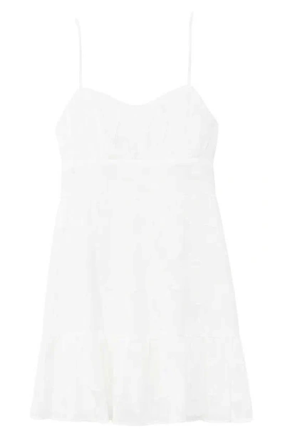 Speechless Juniors Womens Seersucker Ruched Fit & Flare Dress In Off White Jm