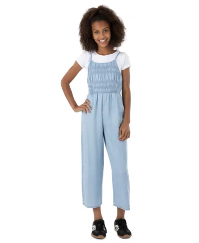 Speechless Kids' Girls' 7-16 Short-sleeve T-shirt And Jumpsuit, 2-piece Set In Multi