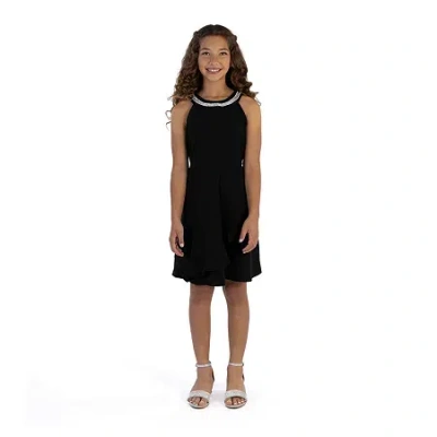 Speechless Kids' Girls Embellished Sleeveless A-line Dress In Black