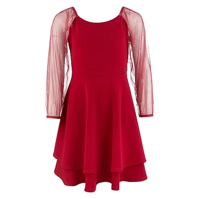 Speechless Kids' Girls Sleeveless Skater Dress In Red