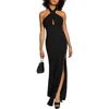 Speechless Juniors Womens Crisscross Maxi Evening Dress In Black