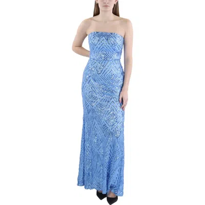 Speechless Juniors Womens Embellished Strapless Evening Dress
