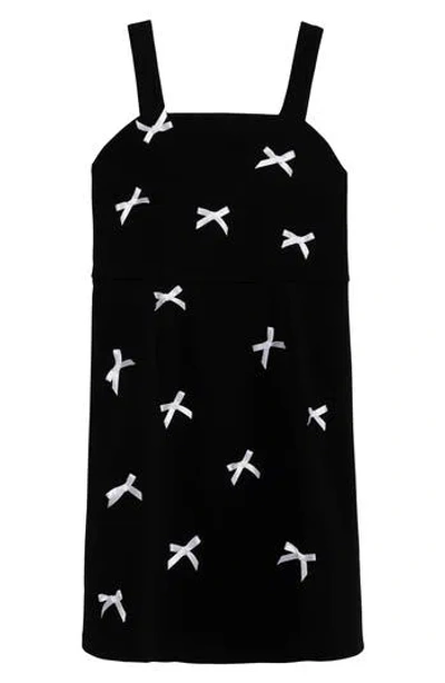 Speechless Kids' Bow Crepe Scuba Dress In Black