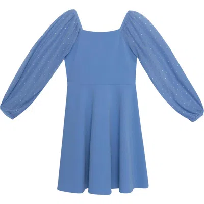 Speechless Kids' Dew Drop Scuba Party Dress In Blue