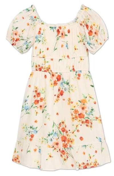 Speechless Kids' Floral Babydoll Dress In Multi