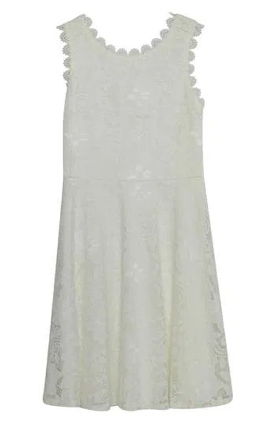 Speechless Kids' Lace Skater Dress In Neutral