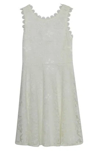 Speechless Kids' Lace Skater Dress In Off White