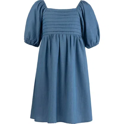 Speechless Kids' Pleated Puff Sleeve Babydoll Dress