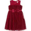 Speechless Kids' Red Glitter Cupcake Tulle Party Dress In Brown