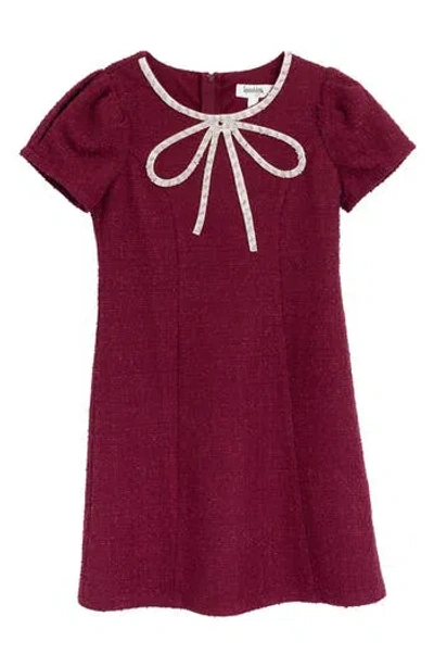 Speechless Kids' Rope Trim Dress In Burgundy