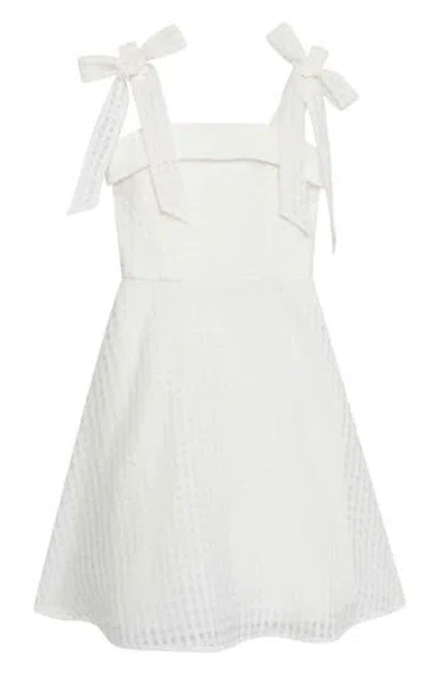 Speechless Kids' Tie Shoulder Chiffon Dress In Off White