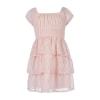 Speechless Little Girls Short Sleeve Cap Skater Dress In Pink