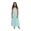 Speechless Little Girls Sleeveless Maxi Dress In Blue