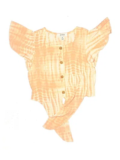 Pre-owned Speechless Kids' Short Sleeve Blouse In Gold
