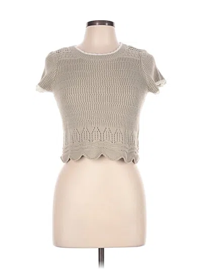 Pre-owned Speechless Short Sleeve Turtleneck In Tan