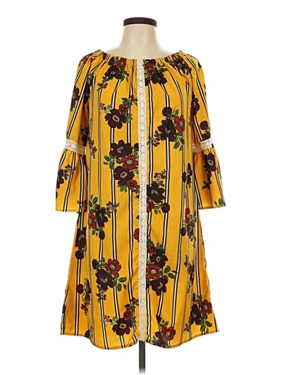 Pre-owned Speed Control Casual Dress In Yellow