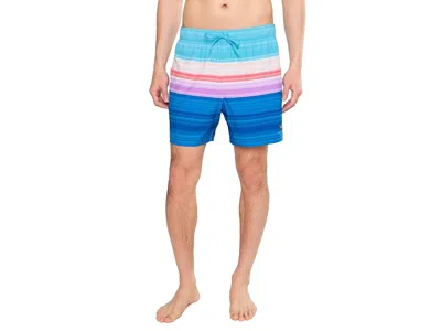 Speedo 16 Print Redondo Edge Volley Boardshort Men's Swimwear Turkish Sea: Md In Blue