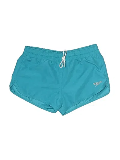 Pre-owned Speedo Kids' Athletic Shorts In Teal