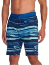 Speedo Bondi Basin 20" Board Shorts In Striped Peacoat Blue In Multi