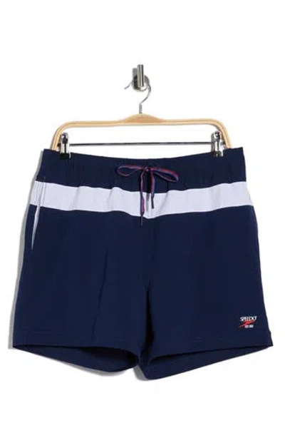 Speedo ® Colorblock Volley Swim Trunks In Blue