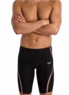 Speedo Fastskin Lzr Pure Intent High-waisted Jammer Backstroke Edition Shorts In Black/rose Gold In Black