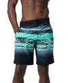 Speedo Men's Bondi Basin Palm Print Drawstring 9" Boardshorts In Anthracite