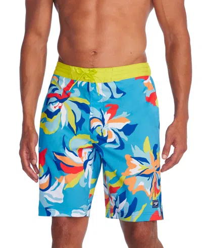 Speedo Men's Bondi Basin Printed 9" Boardshorts In Tranquil Blue