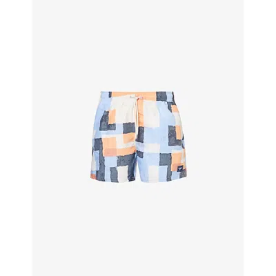 Speedo Mens Fall Graphic-print Relaxed-fit Recycled-polyester Swim Shorts