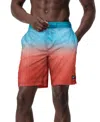 Speedo Men's Island Flow Bondi Basin Ombre Drawstring 9" Boardshorts In Red
