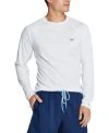Speedo Mens Solid Polyester Pullover Top In White