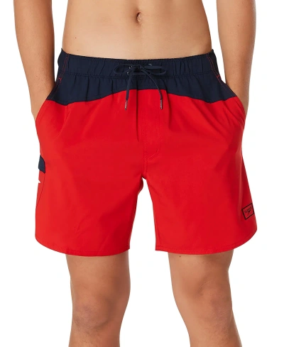 Speedo Men's Marina Flex 6-1/2" Volley Shorts In Red