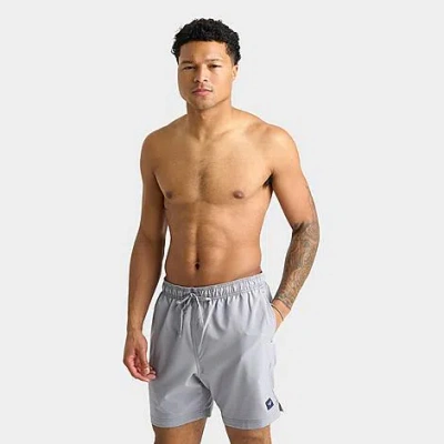 Speedo Men's Redondo Edge Solid Volley 17" Swim Shorts In Gray