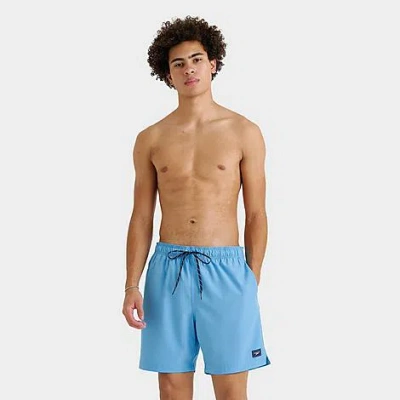 Speedo Men's Redondo Edge Solid Volley Swim Shorts In Blue