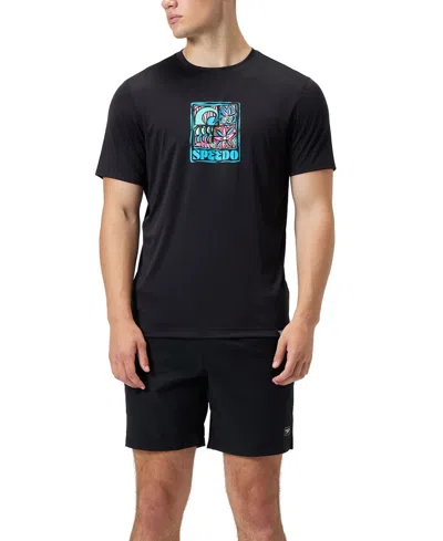 Speedo Men's Short Sleeve Performance Graphic T-shirt In Anthracite