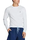 Speedo Mens Solid Polyester Pullover Top In White
