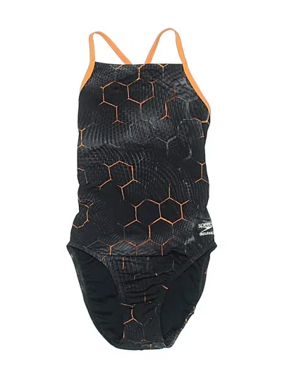 Pre-owned Speedo One Piece Swimsuit In Black