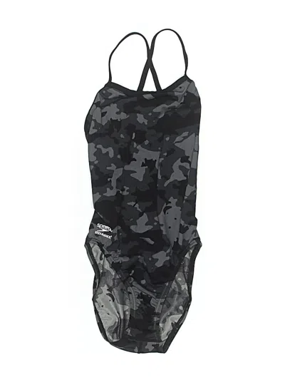 Pre-owned Speedo One Piece Swimsuit In Black