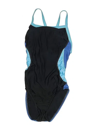 Pre-owned Speedo One Piece Swimsuit In Black