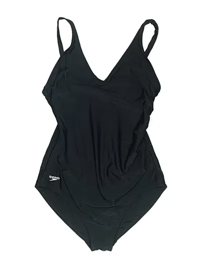 Pre-owned Speedo One Piece Swimsuit In Black