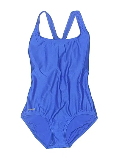 Pre-owned Speedo One Piece Swimsuit In Blue