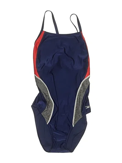 Pre-owned Speedo One Piece Swimsuit In Blue