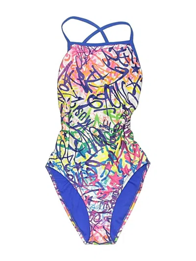 Pre-owned Speedo One Piece Swimsuit In Blue