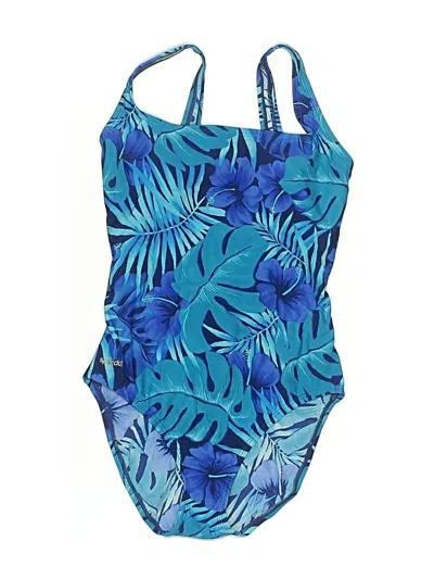 Pre-owned Speedo One Piece Swimsuit In Blue