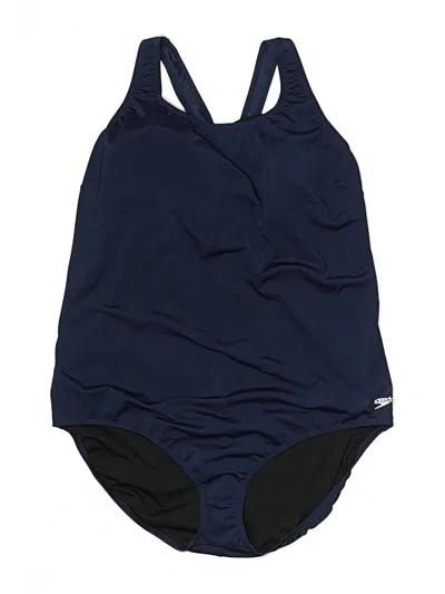 Pre-owned Speedo One Piece Swimsuit In Blue