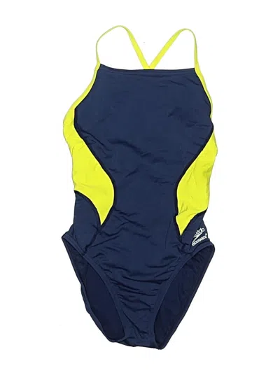 Pre-owned Speedo One Piece Swimsuit In Blue