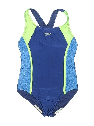 Pre-owned Speedo One Piece Swimsuit In Blue