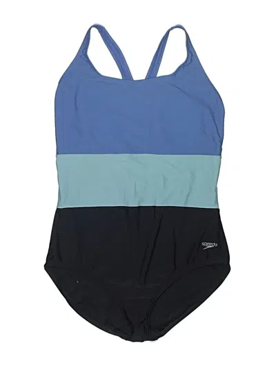 Pre-owned Speedo One Piece Swimsuit In Blue