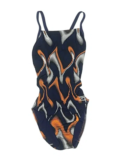 Pre-owned Speedo One Piece Swimsuit In Blue