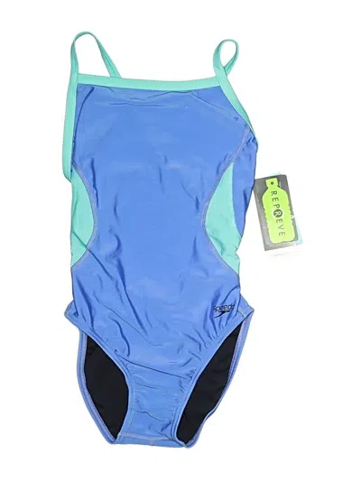 Pre-owned Speedo One Piece Swimsuit In Blue